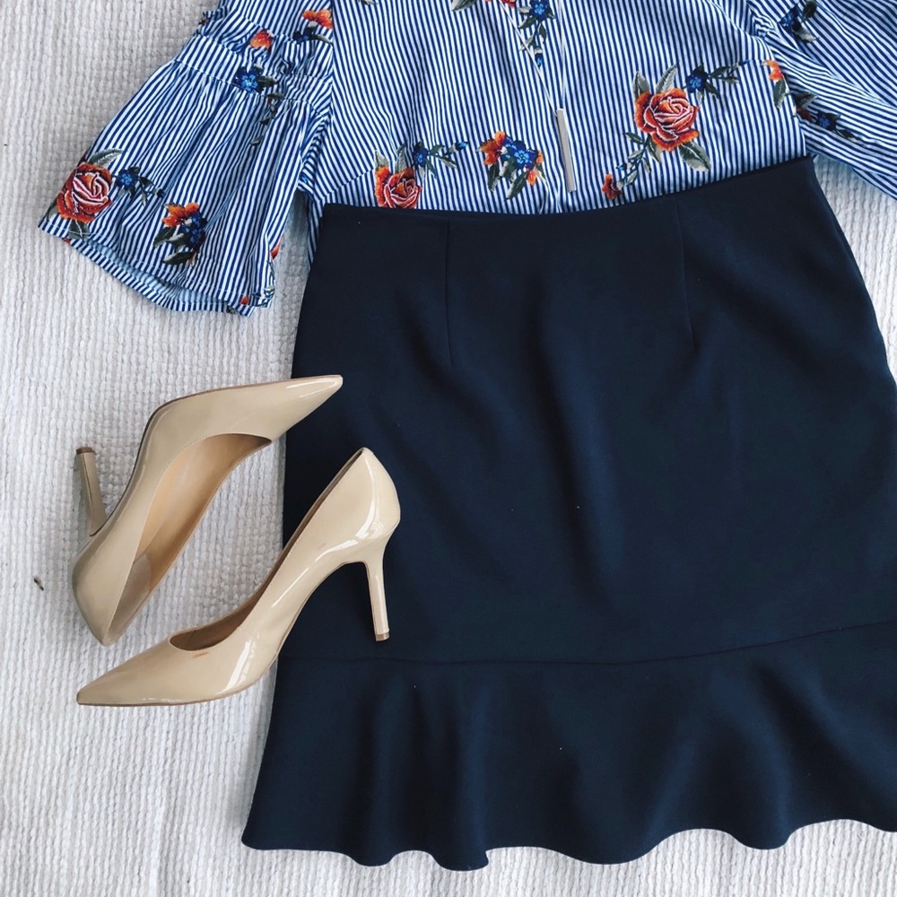 Ann Taylor Navy Skirt